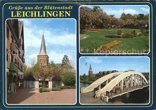 Leichlingen Rheinland Kirche Park Bruecke Kat. Leichlingen (Rheinland)