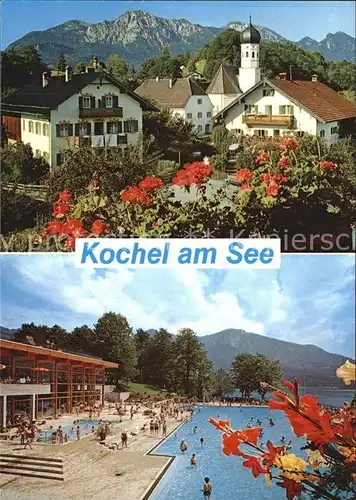 Kochel See mit Herzogstand Heimgarten Bade und Freizeitzentrum Trimini Kat. Kochel a.See