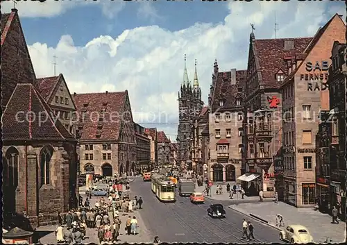 Nuernberg Koenigstrasse Lorenzkirche Kat. Nuernberg