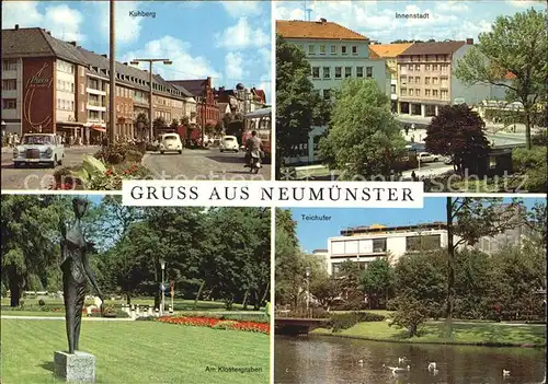 Neumuenster Schleswig Holstein Kuhberg Am Klostergraben Teichufer Innenstadt Kat. Neumuenster