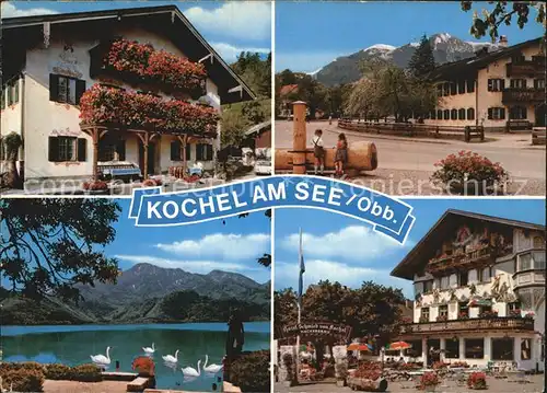 Kochel See See Brunnen Gasthaus  Kat. Kochel a.See