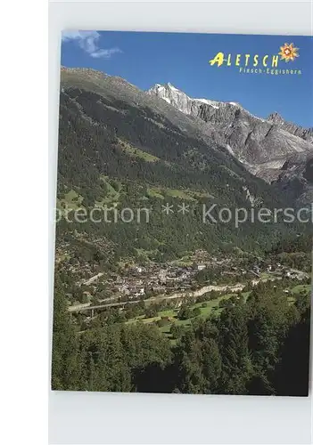 Fiesch Aletsch Wannenhorn Finsteraarhorn Walliser Alpen Kat. Fiesch