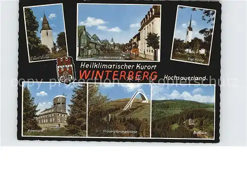 Winterberg Hochsauerland Kirche Waltenberg Bobhaus St Georg Sprungschanze Astenturm Kat. Winterberg