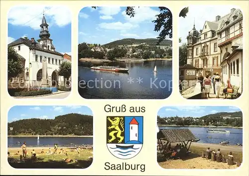 Saalburg Saale Gasthaus Kranich Bleilochtalsperre Strandbad Kat. Saalburg Ebersdorf