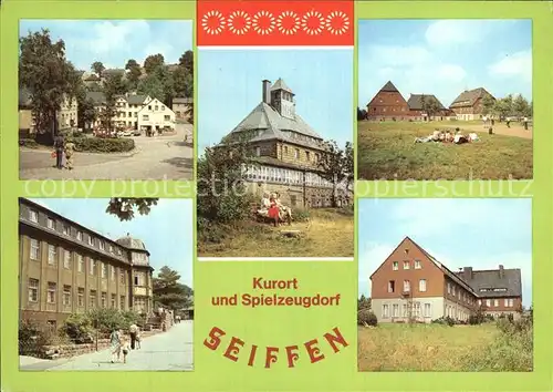 Seiffen Erzgebirge Restaurant Buntes Haus Spielzeugmuseum Schwartenberg Kat. Kurort Seiffen Erzgebirge