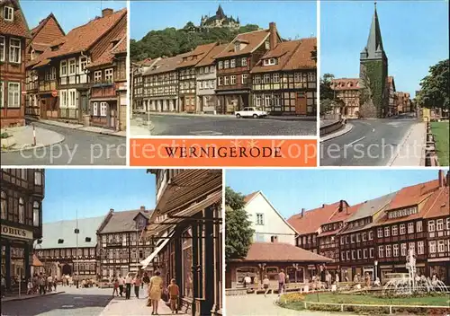 Wernigerode Harz Kleinstes Haus Schloss Nikolaiplatz Westerntorturm Kat. Wernigerode