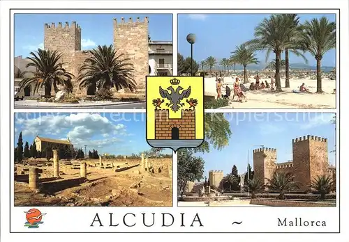 Alcudia Mallorca Strand Ruinen Kat. Spanien