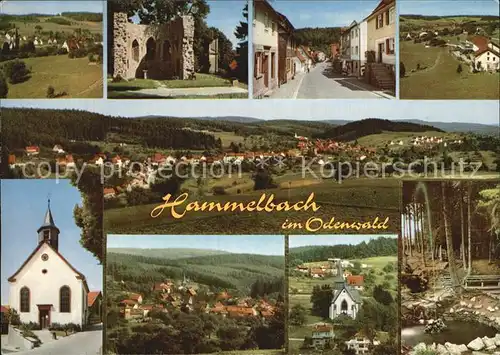 Hammelbach Orts und Teilansichten Kirche Kat. Grasellenbach