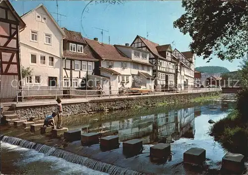 Lauterbach Schwarzwald Trittsteine ueber die Lauter Kat. Lauterbach