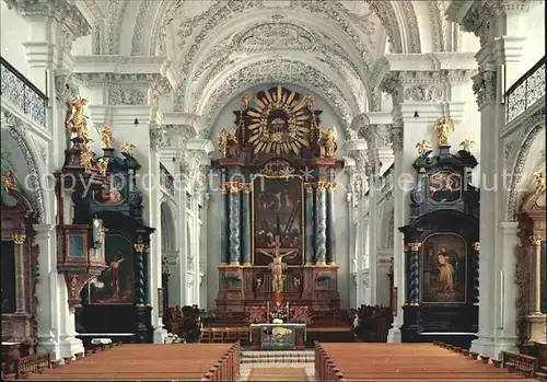 Friedrichshafen Bodensee Schlosskirche mit Wessobrunner Hochaltar Kat. Friedrichshafen