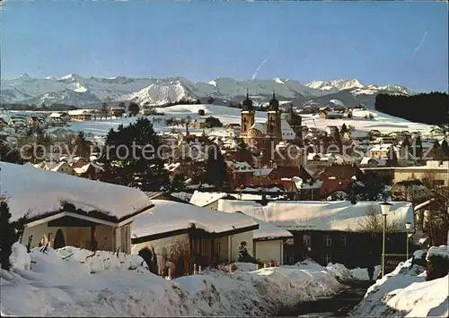 Lindenfels Odenwald Winterpanorama Allgaeuer Alpen Kat. Lindenfels