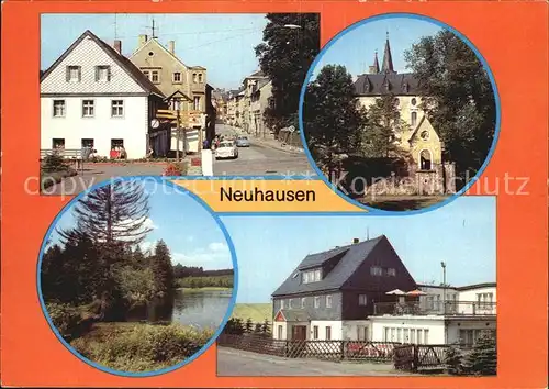 Neuhausen Marienberg Bahnhofstrasse Schloss Purschenstein Ferienheim Dachsbaude Kat. Marienberg