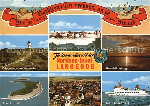 Langeoog Nordseebad M.S. Langeoog II. Wasserturm  Kat. Langeoog