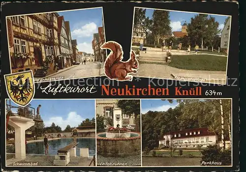 Neukirchen Knuellgebirge Kurhessenstr Kleingolfanlage Schwimmbad Leitebrunnen Parkhaus Kat. Neukirchen