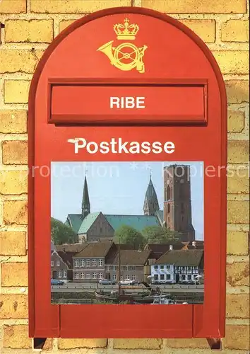 Ribe Postkasse Briefkasten Dom Buergerturm Kat. Ribe