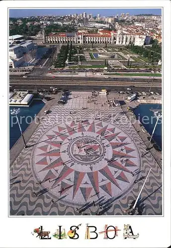 Lisboa Rosa dos Ventos Praca do Imperio Mosteiro dos Jeronimos Kat. Portugal