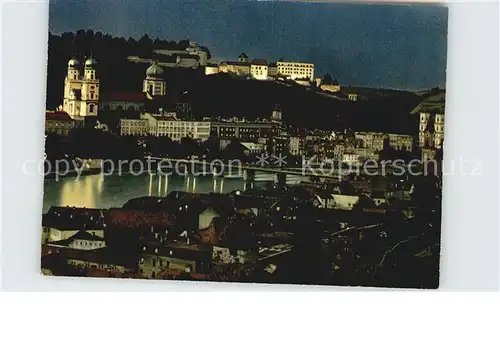 Passau Altstadt Nachtaufnahme Kat. Passau