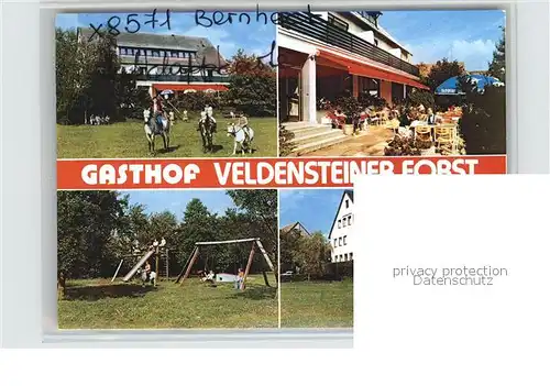Bernheck Gasthof Veldensteiner Forst Hallenbad Reiten Kinderspielplatz Kat. Plech