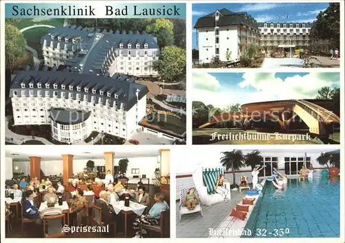 Bad Lausick Sachsenklinik Speisesaal Freilichtbuehne Kurpark Hallenbad Kat. Bad Lausick