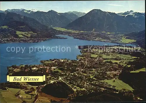 Bad Wiessee Tegernseetal mit Wallberg Mangfallgebirge Alpen Fliegeraufnahme Kat. Bad Wiessee