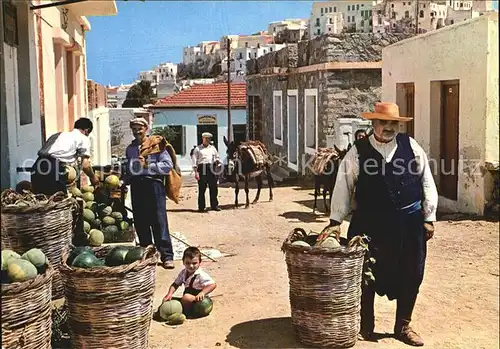 Naxos Ortspartie Melonenmarkt Kat. Naxos