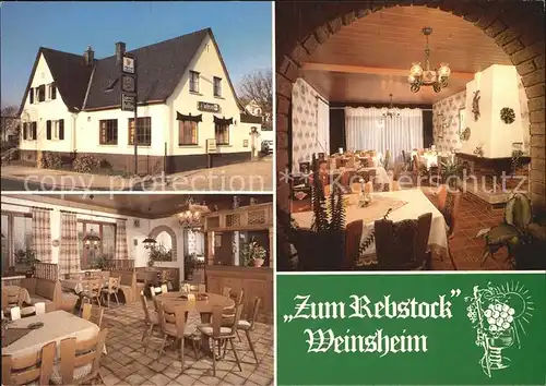 Weinsheim Bad Kreuznach Restaurant Zum Rebstock Kat. Weinsheim