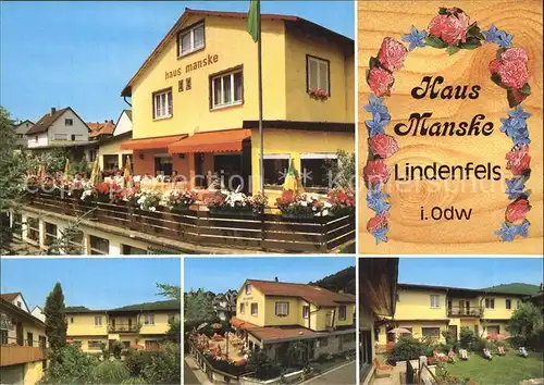 Lindenfels Odenwald Haus Manske Kat. Lindenfels