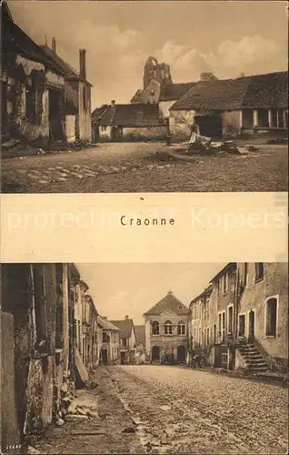 Craonne Aisne Strassenpartie Truemmer 1. Weltkrieg Kat. Craonne