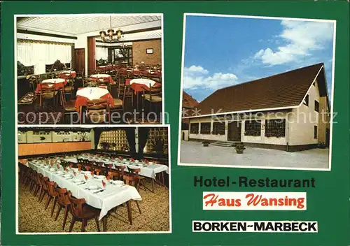 Marbeck Hotel Restaurant Haus Wansing Kat. Raesfeld
