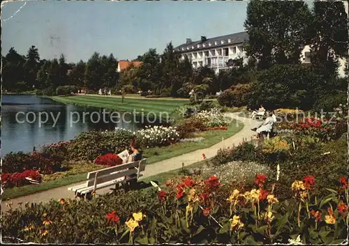 Bad Meinberg Kurparksee Rolandsanatorium Kat. Horn Bad Meinberg