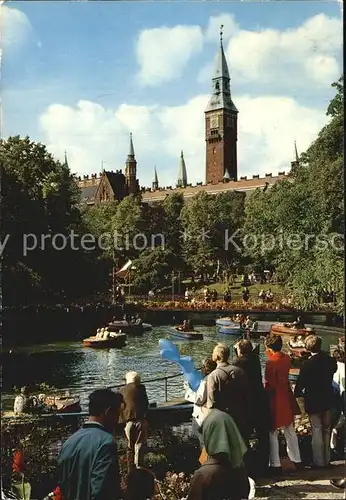 Kopenhagen Tivoli Park and Town Hall Tower Kat. Hovedstaden
