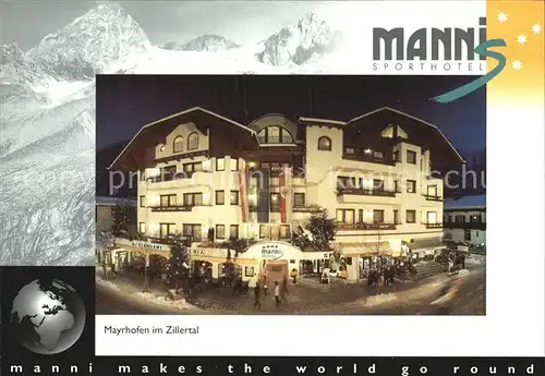 Mayrhofen Zillertal Sporthotel Manni Zillertaler Alpen Kat. Mayrhofen