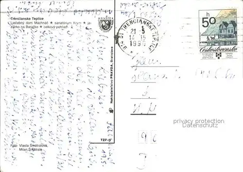 Trencianske Teplice Liecebny dom Machnac Sanatorium Krym jazierko na Baracke celkovy pohlad