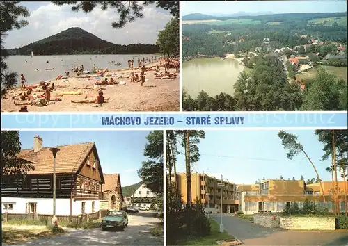 Machovo Jezero Plaz pod Bornym Stare Splavy Lidova architektura ve Starych Splavech Zotavovna ROH Rudy rijen Kat. Tschechische Republik