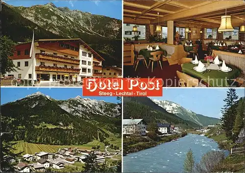 Steeg Tirol Hotel Post Restaurant Partie am Lech Alpenpanorama Kat. Steeg Lechtal