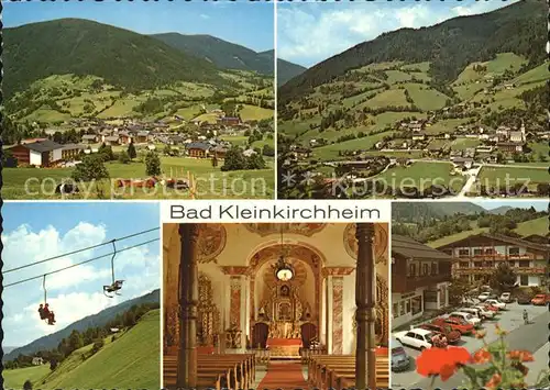 Bad Kleinkirchheim Kaernten Panorama Kurzentrum Erholungszentrum Kirche Inneres Sessellift Ortspartie Kat. Bad Kleinkirchheim