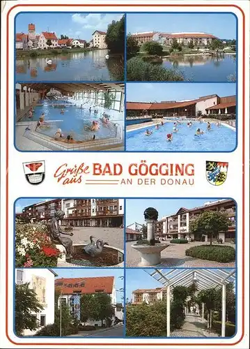 Bad Goegging Kurzentrum Schwimmbad Platz Brunnen Kat. Neustadt a.d.Donau