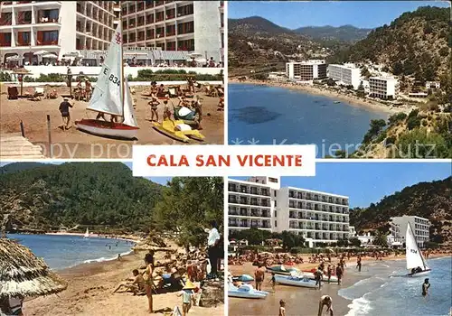 Cala San Vicente Ibiza Strand Wassersport Hotelanlagen Berge