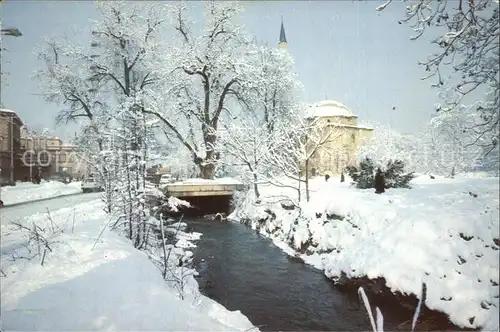 Sarajevo Bachlauf Winterpanorama Kat. Sarajevo