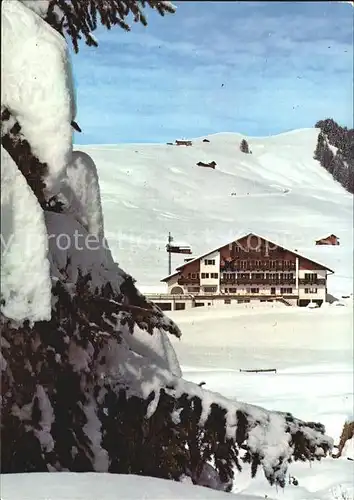Alpe di Siusi Restaurant Ristorante Hotel Saltria Winterpanorama Kat. Seiser Alm Dolomiten