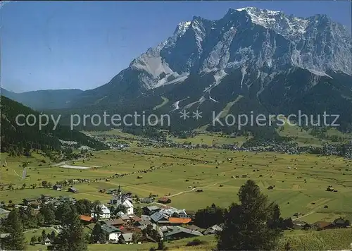 Lermoos Tirol Panorama mit Zugspitze Wettersteingebirge Kat. Lermoos