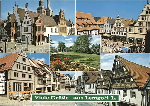 Lemgo Historisches Rathaus Marktplatz Wallanlagen Breite Strasse Alte Hansestrasse Kat. Lemgo