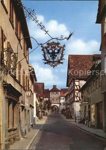 Kuenzelsau Schnurgasse mit Morsbacher Tor Kat. Kuenzelsau