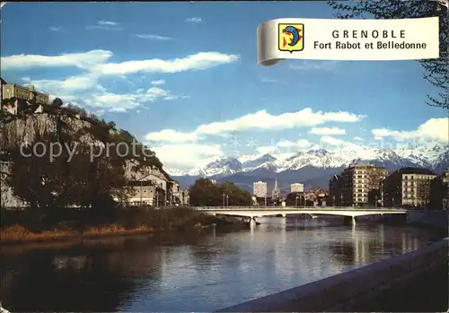 Grenoble Fort Rabat Isere et la Chaine de Belledonne Kat. Grenoble