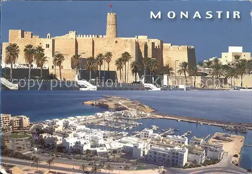 Monastir Tunesie Festung Hafen Fliegeraufnahme