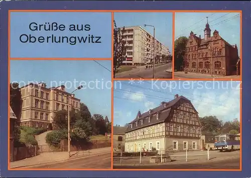 Oberlungwitz Robert Koch Strasse Rathaus Humboldt Oberschule Altes Postgut Kat. Oberlungwitz