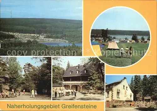 Ehrenfriedersdorf Erzgebirge Greifenbachstauweiher Zeltplatz Greifensteine Museum Berggaststaette Kat. Ehrenfriedersdorf