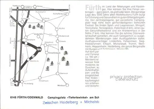 Fuerth Odenwald Camping Tiefertswinkel Kat. Fuerth