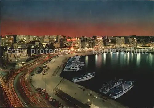 Piraeus Hafen bei Nacht Kat. Piraeus