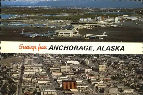 Anchorage Fliegeraufnahme mit Flughafen Kat. Anchorage